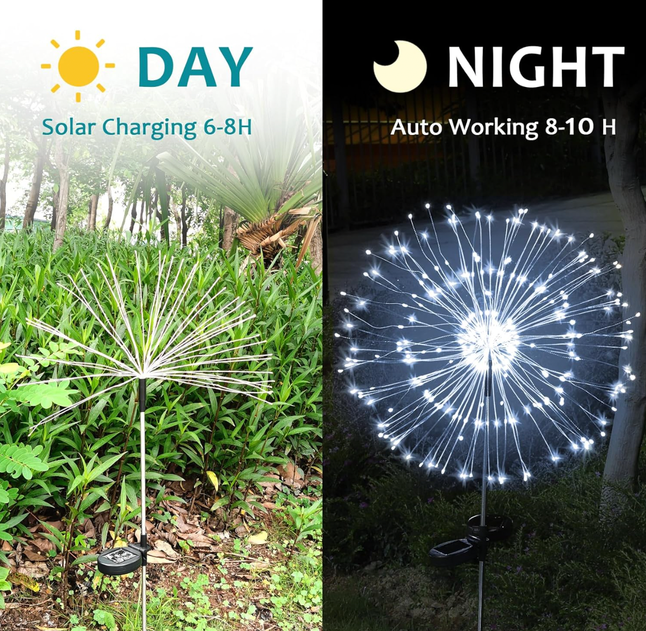 Adjustable Solar Fireworks Light