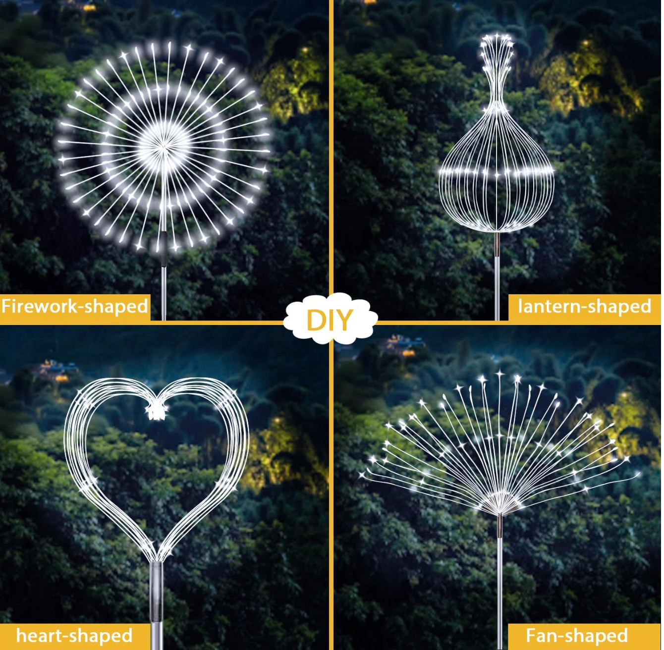 Adjustable Solar Fireworks Light