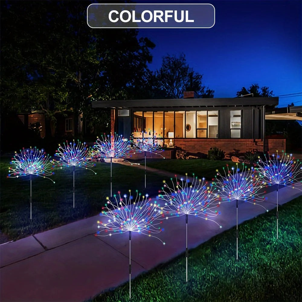 Adjustable Solar Fireworks Light