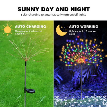 Adjustable Solar Fireworks Light
