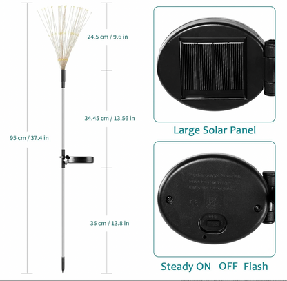 Adjustable Solar Fireworks Light